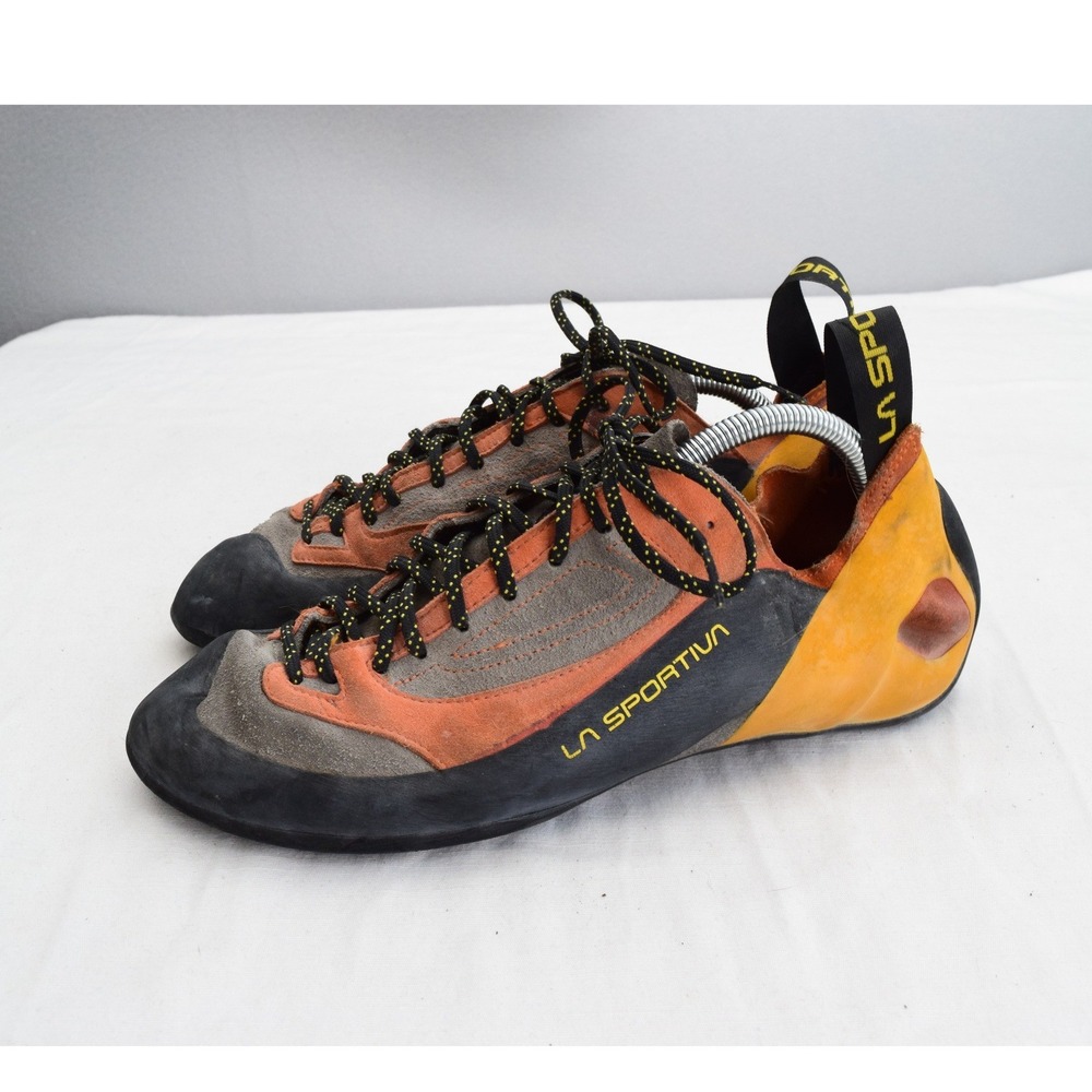 La Sportiva Finale Climbing Shoes 46 12.5 Orange Grey Vibram XS Edge Mens